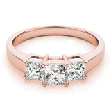 3 Stone Princess Engagement Ring (81883-1/4)