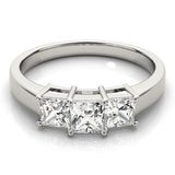 3 Stone Princess Engagement Ring (81883-1/4)