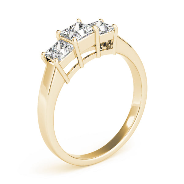 3 Stone Princess Engagement Ring (81883-1/2)
