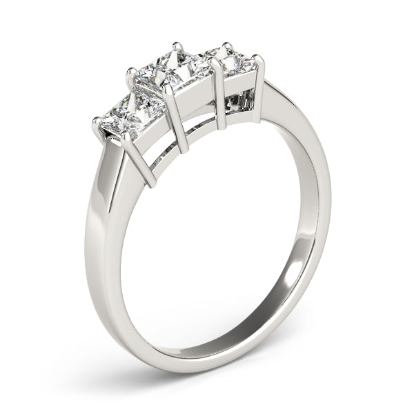 3 Stone Princess Engagement Ring (81883-1/2)