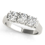 Round 3 Stone Engagement Ring