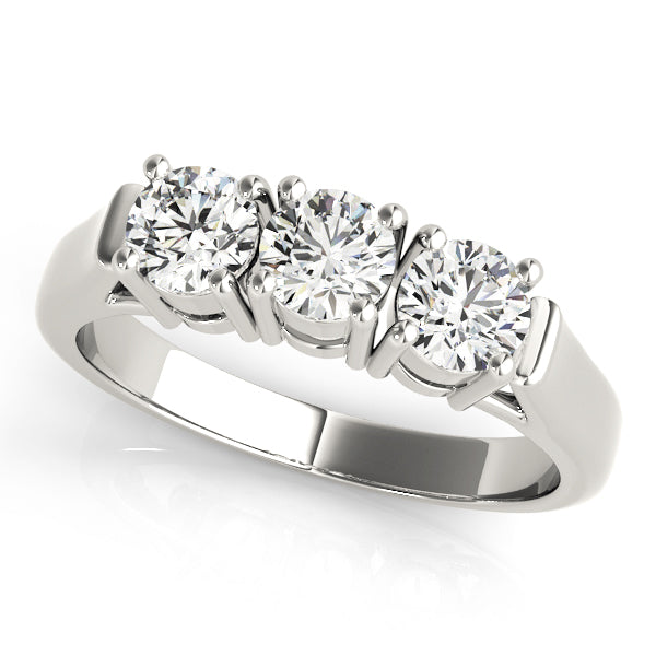 Round 3 Stone Engagement Ring