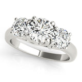Round 3 Stone Engagement Ring