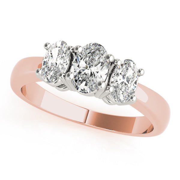 3 Stone Oval Engagement Ring (81979-B)