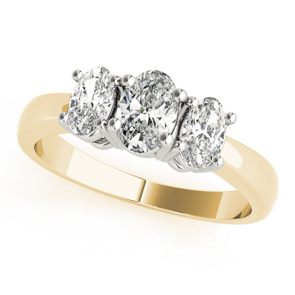 3 Stone Oval Engagement Ring (81979-A)
