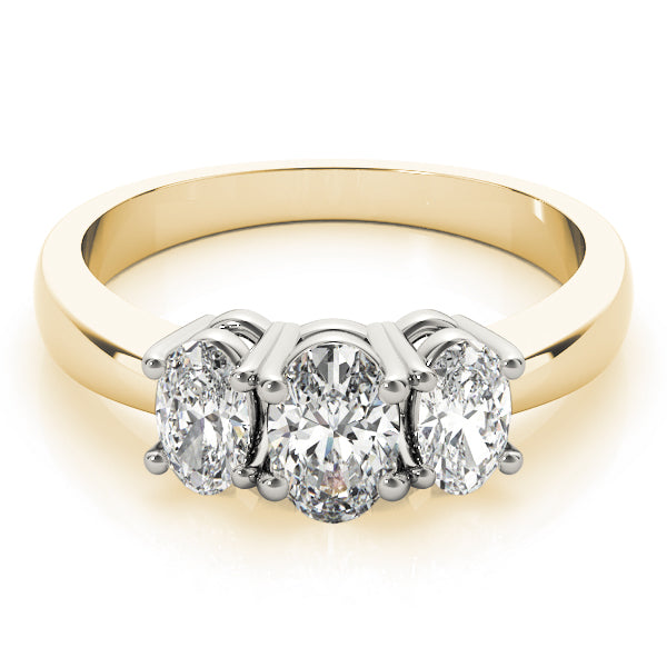3 Stone Oval Engagement Ring (81979-B)