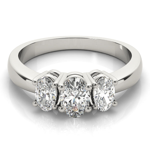 3 Stone Oval Engagement Ring (81979-A)