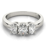 3 Stone Oval Engagement Ring (81979-B)