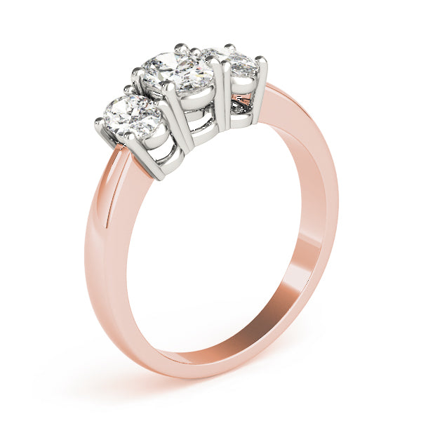 3 Stone Oval Engagement Ring (81979-A)
