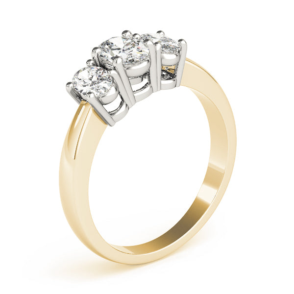 3 Stone Oval Engagement Ring (81979-A)