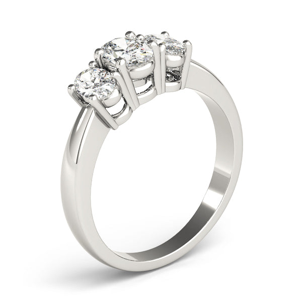 3 Stone Oval Engagement Ring (81979-B)