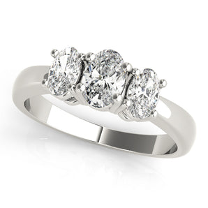 3 Stone Oval Engagement Ring (81979-B)