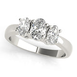 3 Stone Oval Engagement Ring (81979-B)