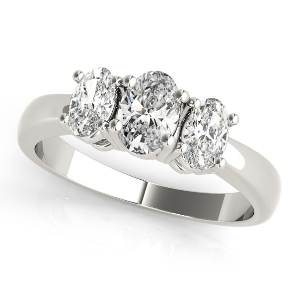 3 Stone Oval Engagement Ring (81979-B)