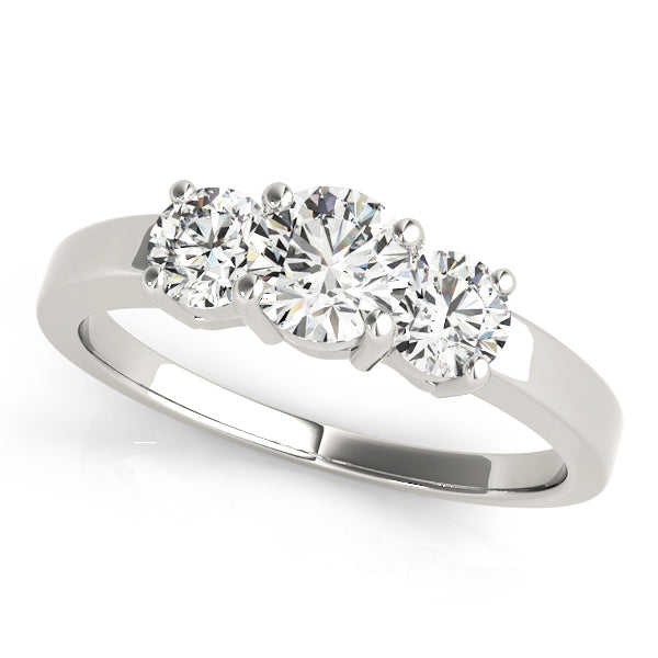 Round 3 Stone Engagement Ring