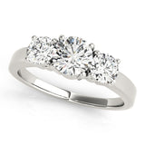 Round 3 Stone Engagement Ring