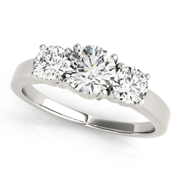Round 3 Stone Engagement Ring
