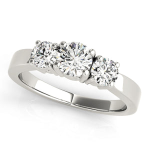 Round 3 Stone Engagement Ring