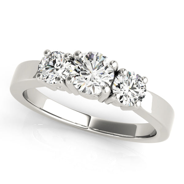 Round 3 Stone Engagement Ring