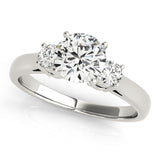 Three-Stone Engagement Ring (Round Center)
