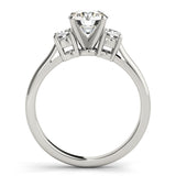 Three-Stone Engagement Ring (Round Center) - alt view