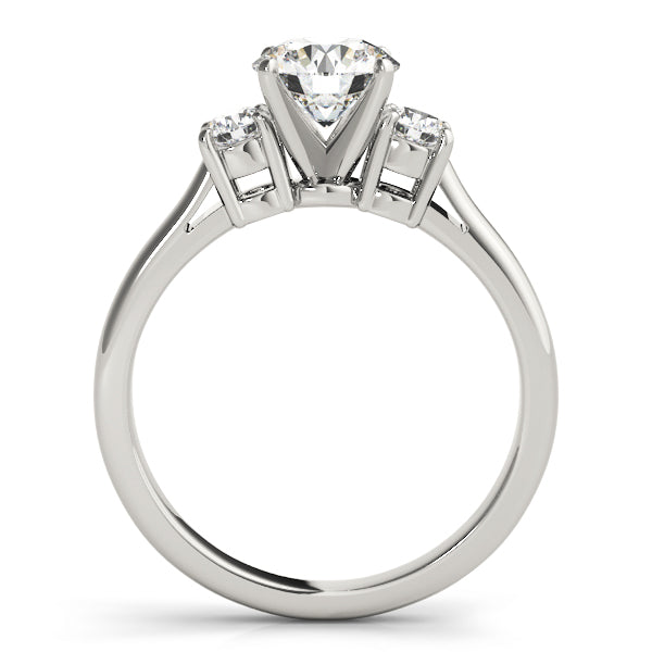 Three-Stone Engagement Ring (Round Center) - alt view