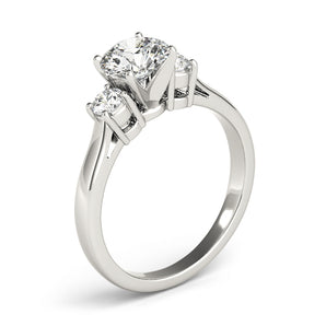 Three-Stone Engagement Ring (Round Center) - alt view