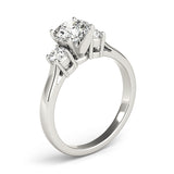 Three-Stone Engagement Ring (Round Center) - alt view