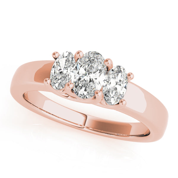 3 Stone Oval Engagement Ring (81985-A)