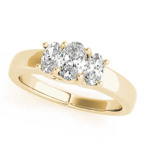 3 Stone Oval Engagement Ring (81985-B)