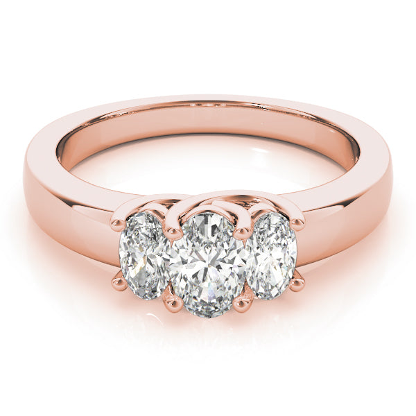 3 Stone Oval Engagement Ring (81985-A)