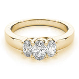 3 Stone Oval Engagement Ring (81985-B)