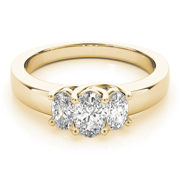 3 Stone Oval Engagement Ring (81985-B)