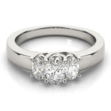 3 Stone Oval Engagement Ring (81985-B)