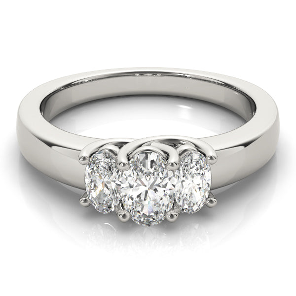 3 Stone Oval Engagement Ring (81985-B)