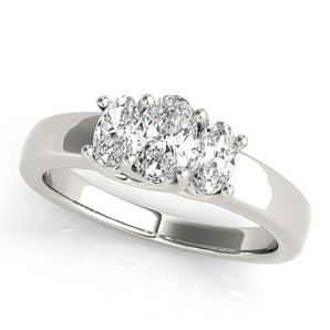 3 Stone Oval Engagement Ring (81985-A)