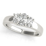 3 Stone Oval Engagement Ring (81985-B)