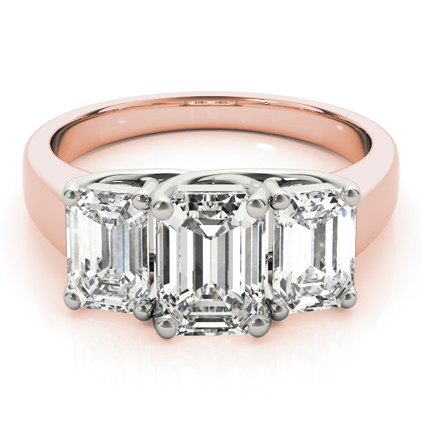3 Stone Emerald Engagement Ring (81986-C-TT)