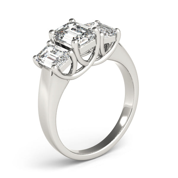 3 Stone Emerald Engagement Ring (81986-A-TT)