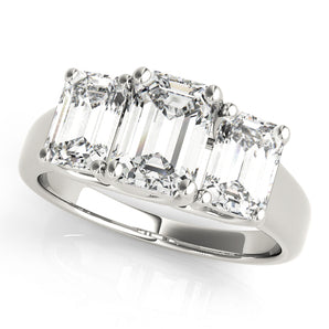 3 Stone Emerald Engagement Ring (81986-A-TT)
