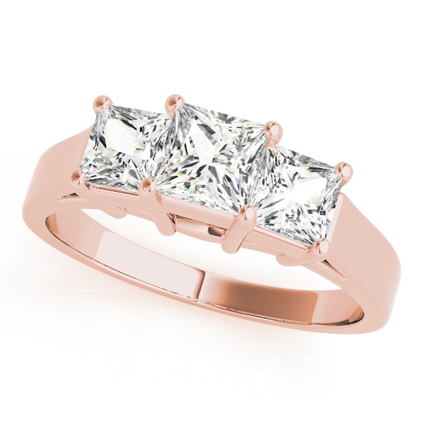 3 Stone Princess Engagement Ring (81987-A)