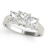 3 Stone Princess Engagement Ring (81987-A)