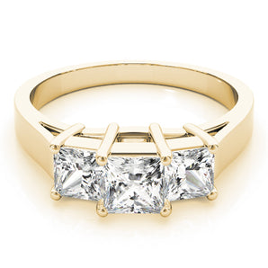 3 Stone Princess Engagement Ring (81987-A)