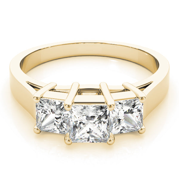 3 Stone Princess Engagement Ring (81987-B)