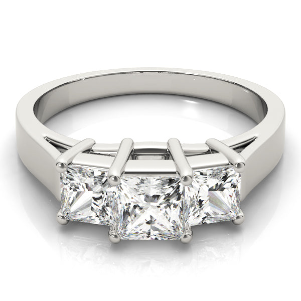 3 Stone Princess Engagement Ring (81987-A)