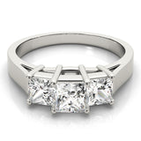 3 Stone Princess Engagement Ring (81987-B)