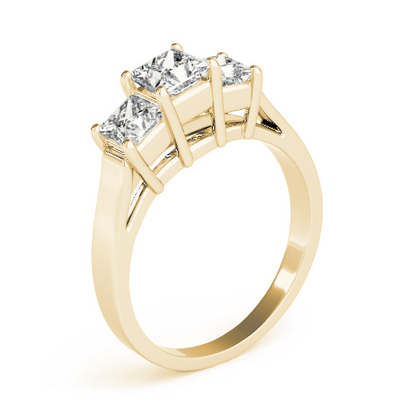 3 Stone Princess Engagement Ring (81987-A)