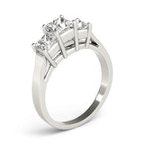3 Stone Princess Engagement Ring (81987-B)
