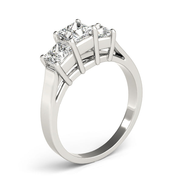 3 Stone Princess Engagement Ring (81987-B)