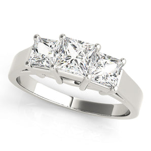 3 Stone Princess Engagement Ring (81987-B)